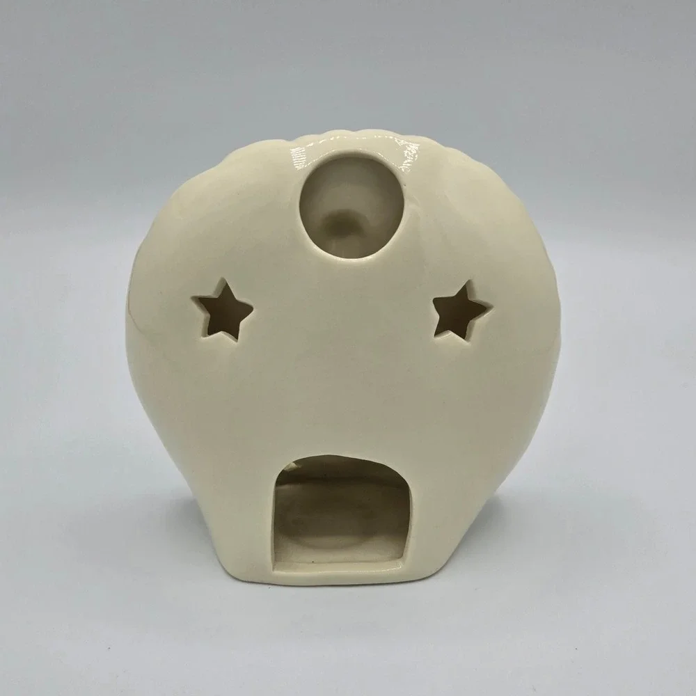 Ceramic Angel Tea‎ Light Holder with Stars Elegant Cream Color